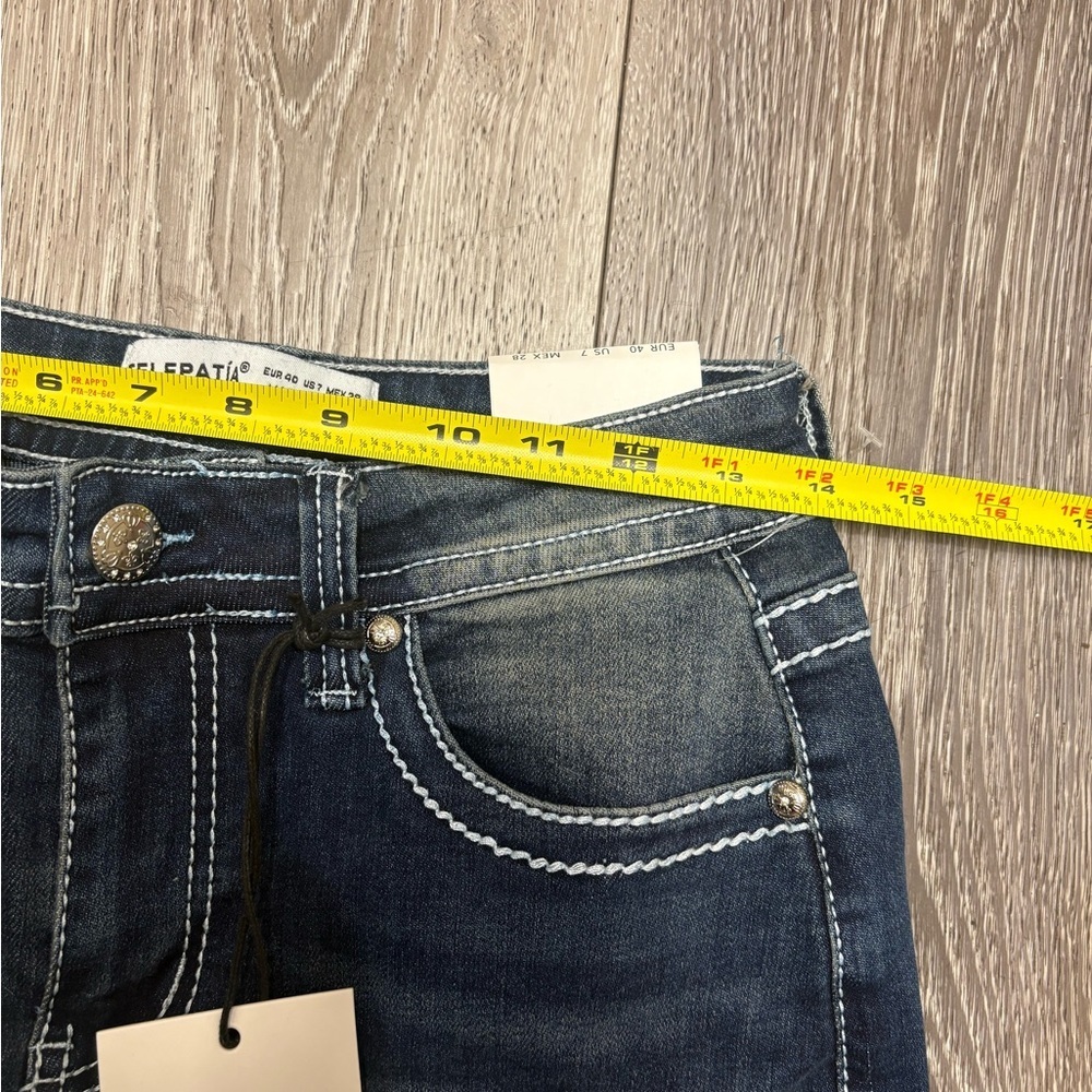 Telepatía Dark Blue wide-leg Jeans - Picture 4 of 9